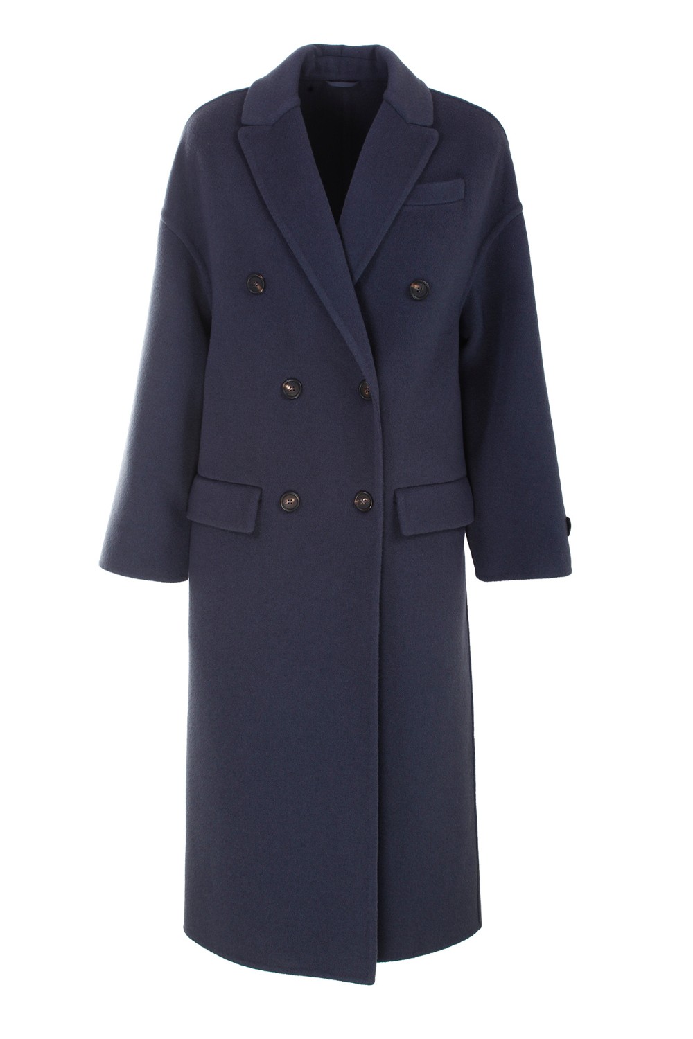 shop BRUNELLO CUCINELLI Saldi Cappotto: Brunello Cucinelli cappotto in panno di lana vergine e cashmere lavorazione double con "Precious Patch".
Taglio e volume maschile.
Chiusura con bottoni in corno.
Collo con rever.
Tasche basse con patta.
Taschino sul petto.
Composizione: 90% lana vergine 10% cashmere.
Fabbricato in Italia.. MD5329538-C005 number 860872